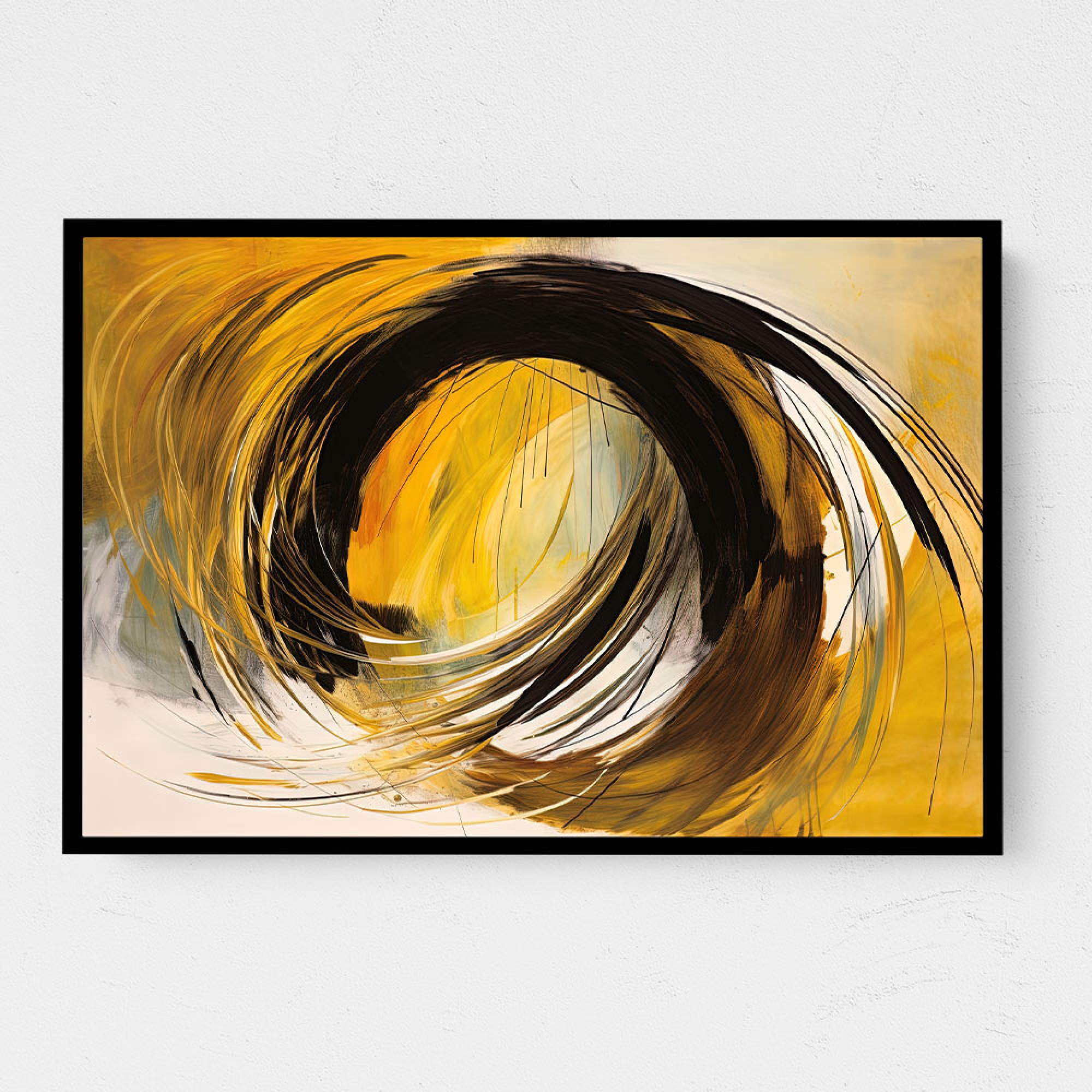 Gold Abstract Circles Wall Art